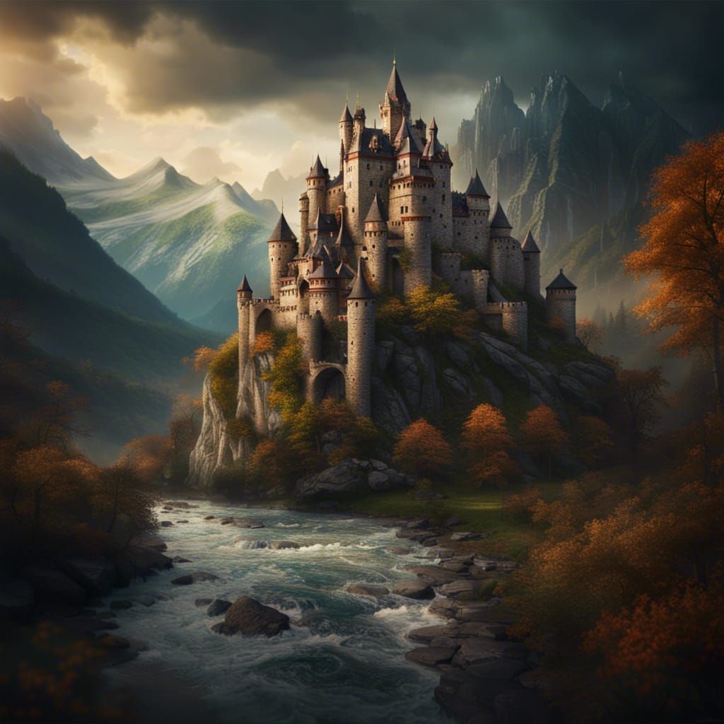 indian summer at the castle in the mountains 1