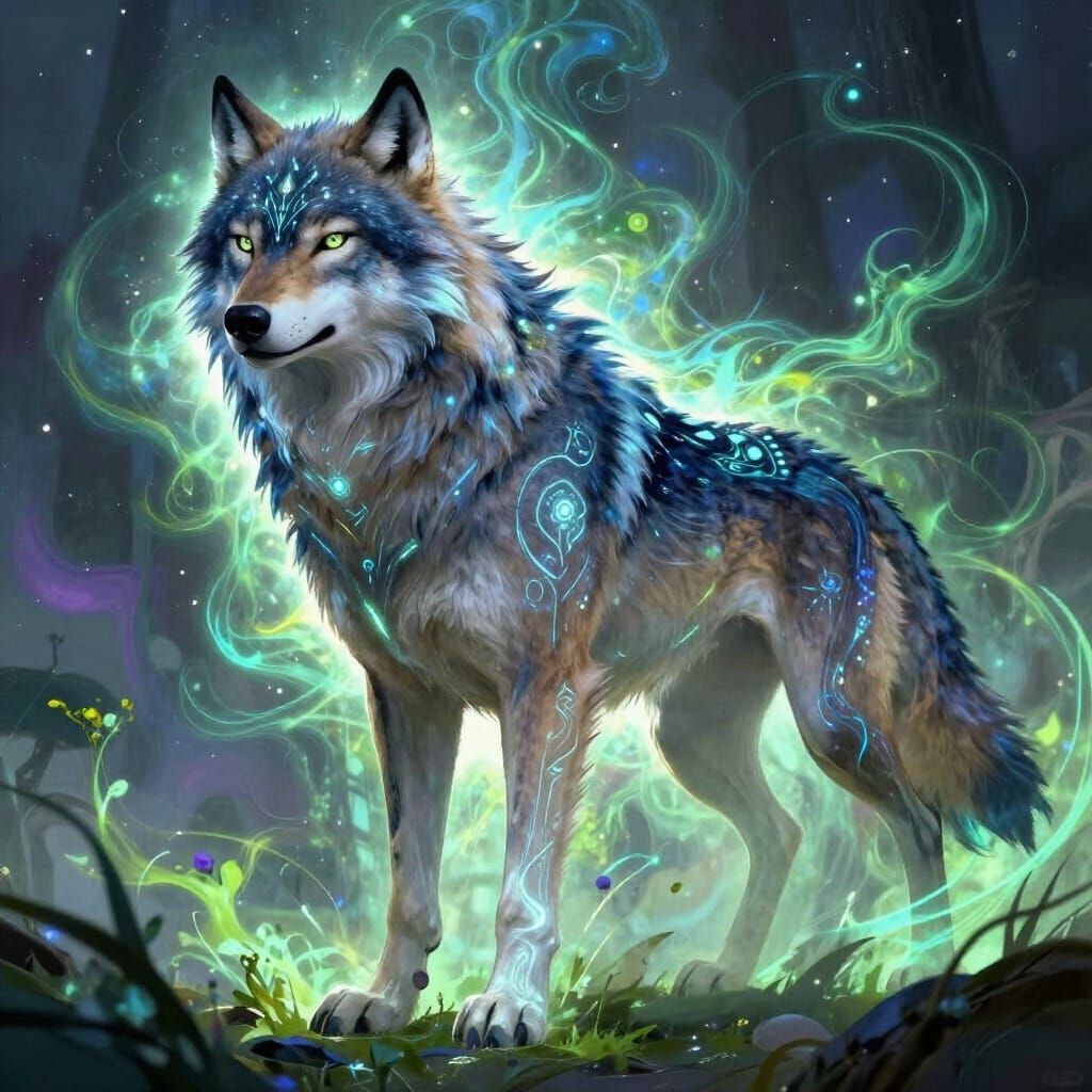 Divine Wolf Monster Concept Art