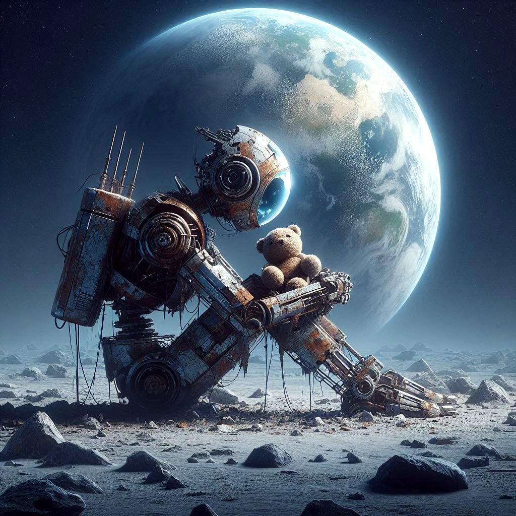 Echo of Rusted Hearts: Grief in mechanical stillness