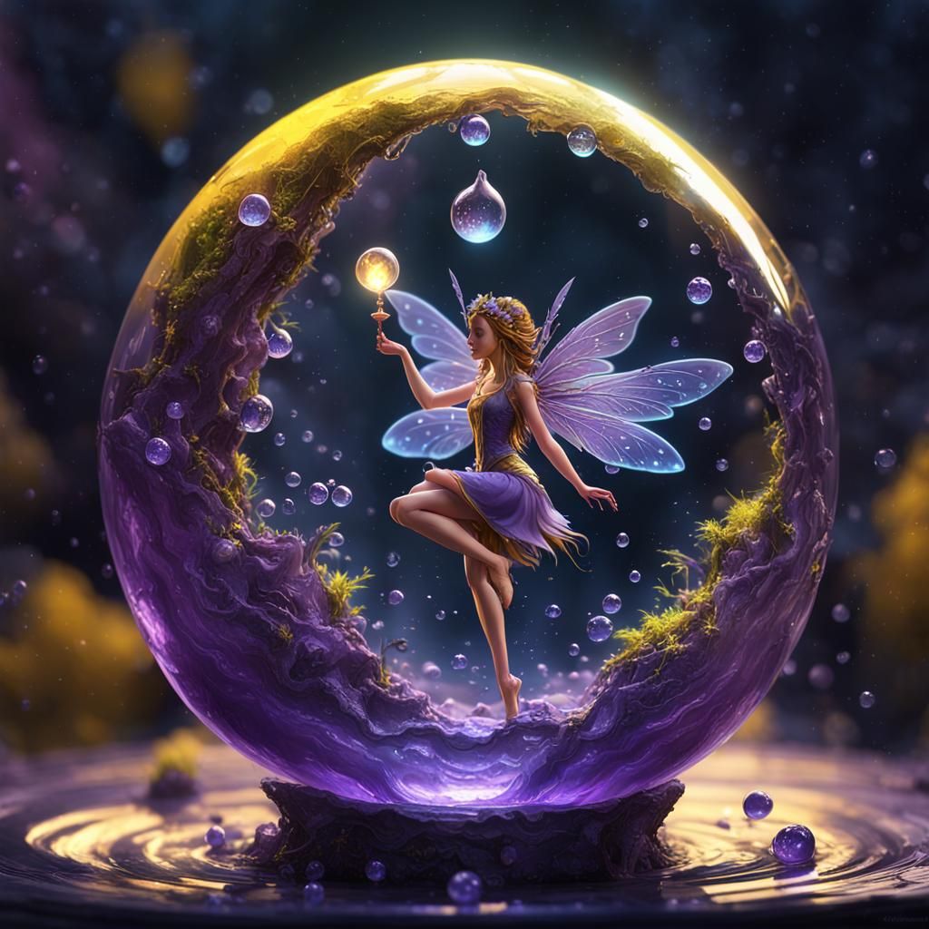 Fairy and a drop of water