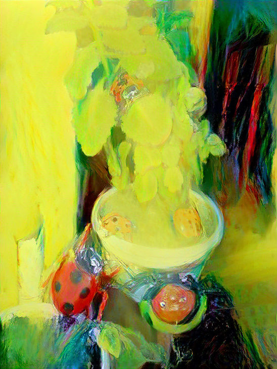 The invasion of ladybugs. Experiment with a failed photo