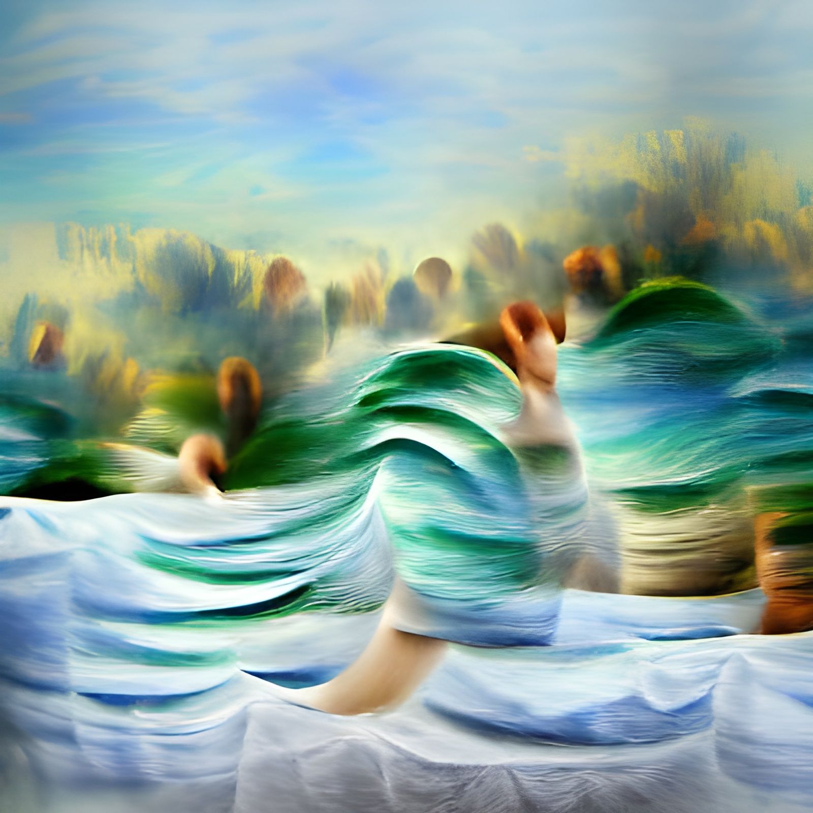 wave on the ocean 5 matte background - AI Generated Artwork - NightCafe