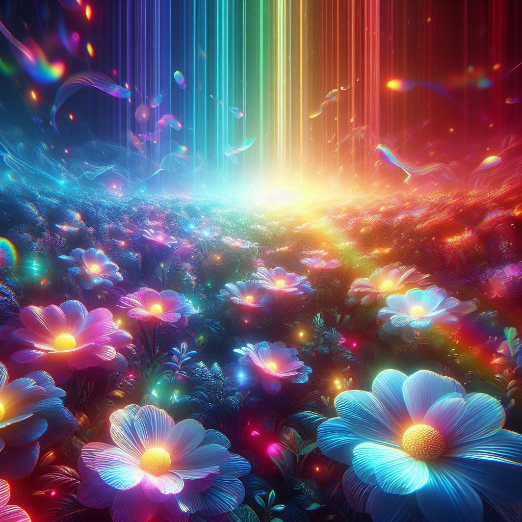 Rainbow Flower Field