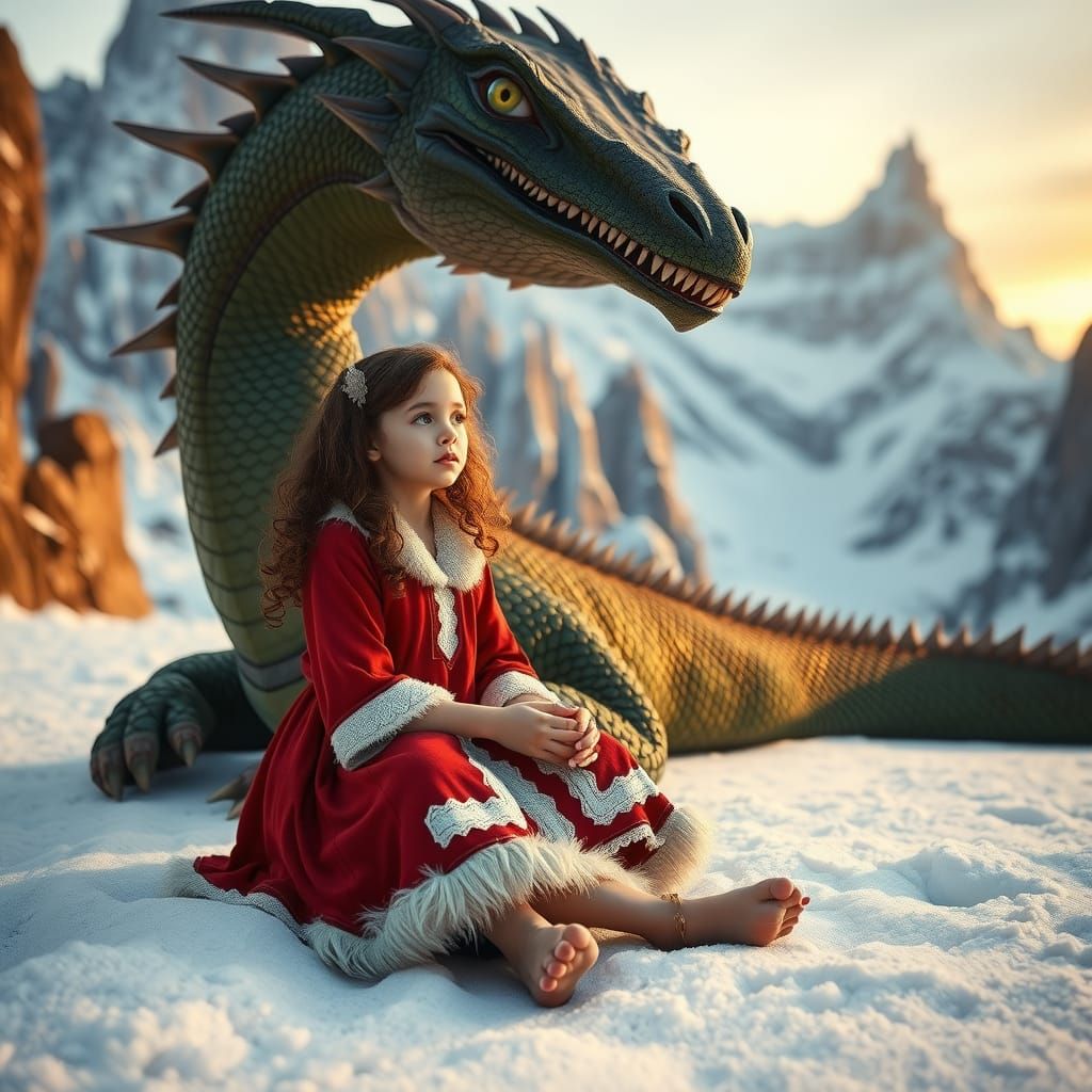 Young Girl with Dragon