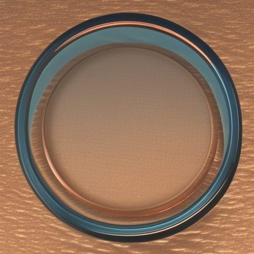 Copper art form cylindrical circles glass 👓 ✨️ frosted fram...