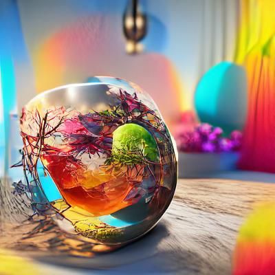 Four seasons in a glass orb