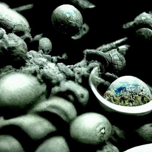 Cracked Bowl of Maggots: Detailed Matte Painting