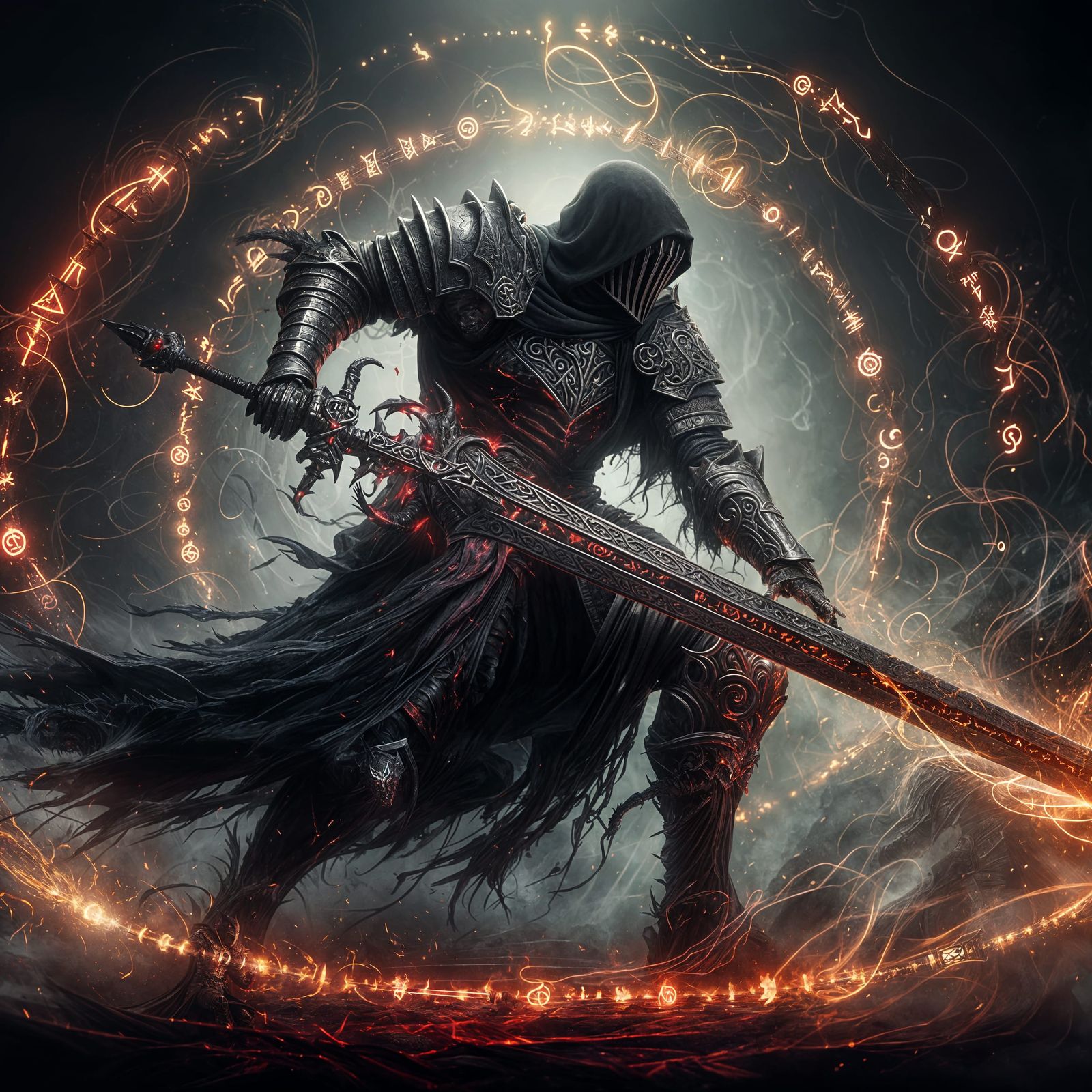 Runic Black Swordsman (Uploaded)