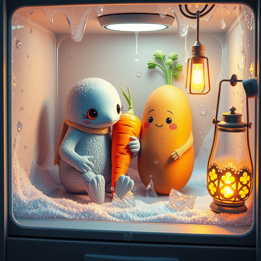 אפונה וגזר ישבו במקרר יחד עם בטטה לא הפסיקו לקטר קר לי ברגליים תדליק תמנורה...