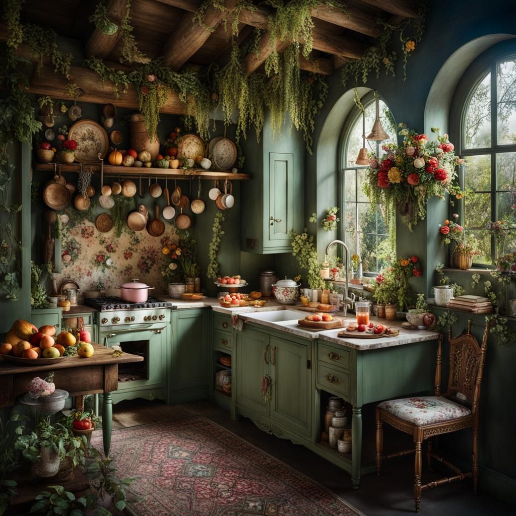 Fairytale kitchen - AI Generated Artwork - NightCafe Creator