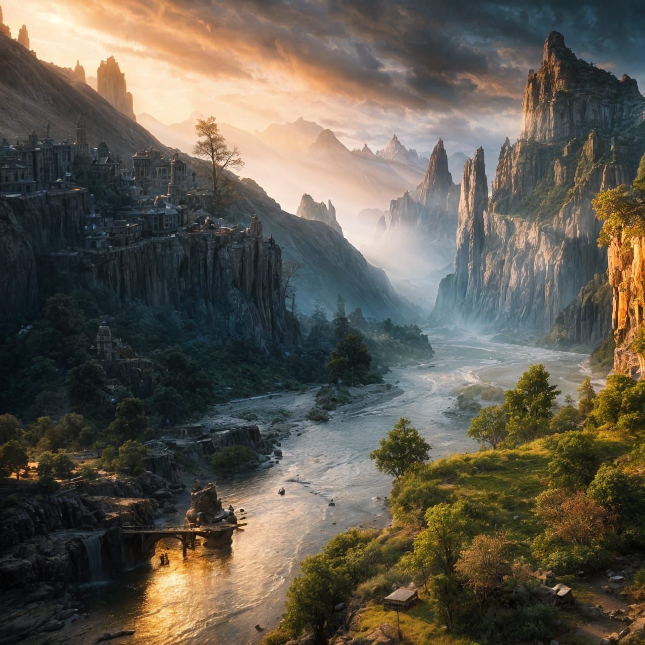 Slack Stretch (at the Moment) of a Roaring River. +