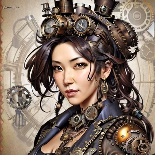 pilot-girl in steampunk - AI Generated Artwork - NightCafe Creator