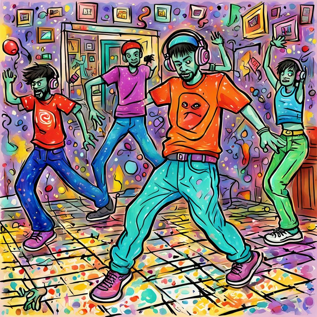 "Funky House Dance music".. AI Generated Artwork NightCafe Creator