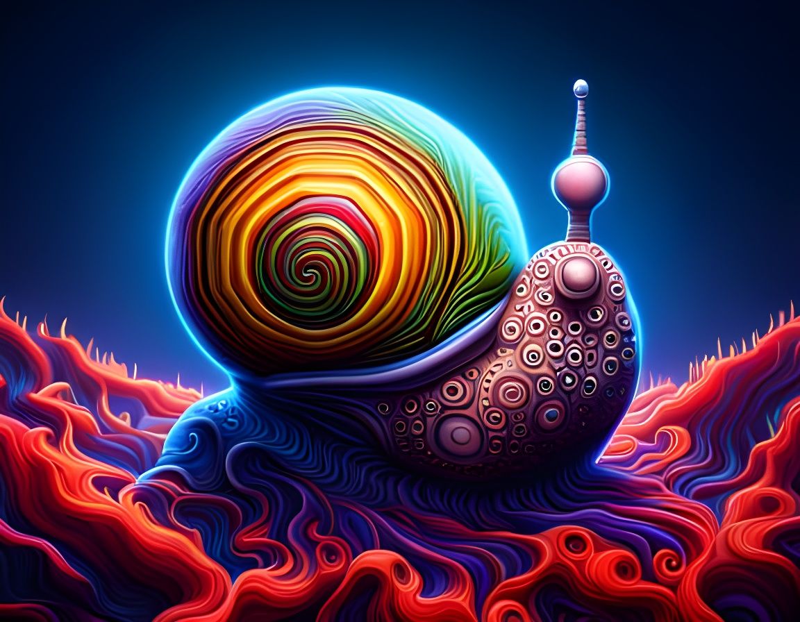 Trippy snail - AI Generated Artwork - NightCafe Creator