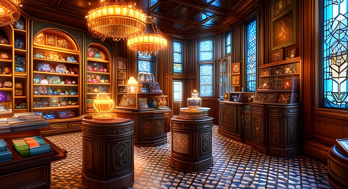 vibrant crystal shop