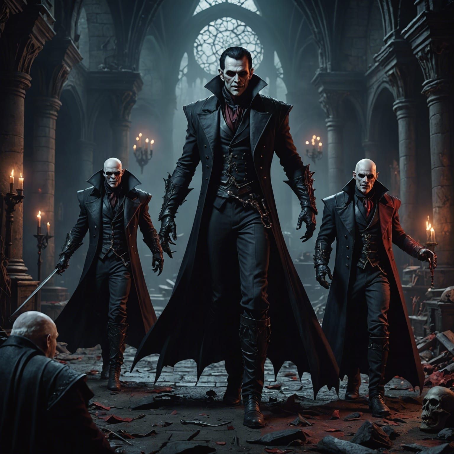 creepy dark human vampires pack
