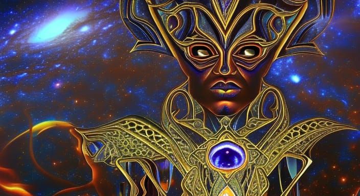 Dmt demon manifesting reality, self portrait, hyper, galacti...