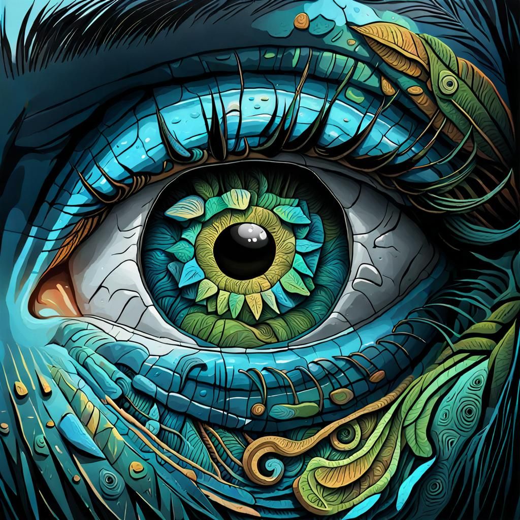 Image of Many Eyes Generated by AI