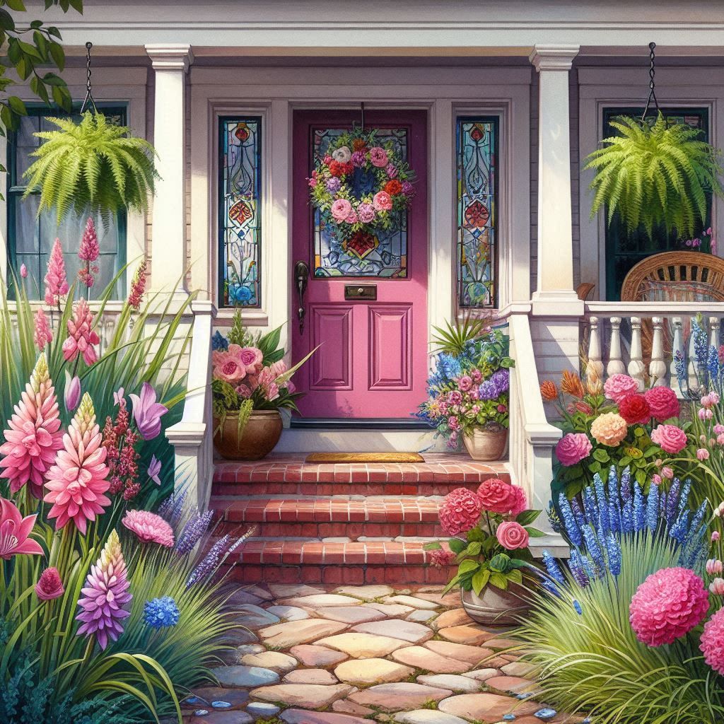 Porch With Pink Door
