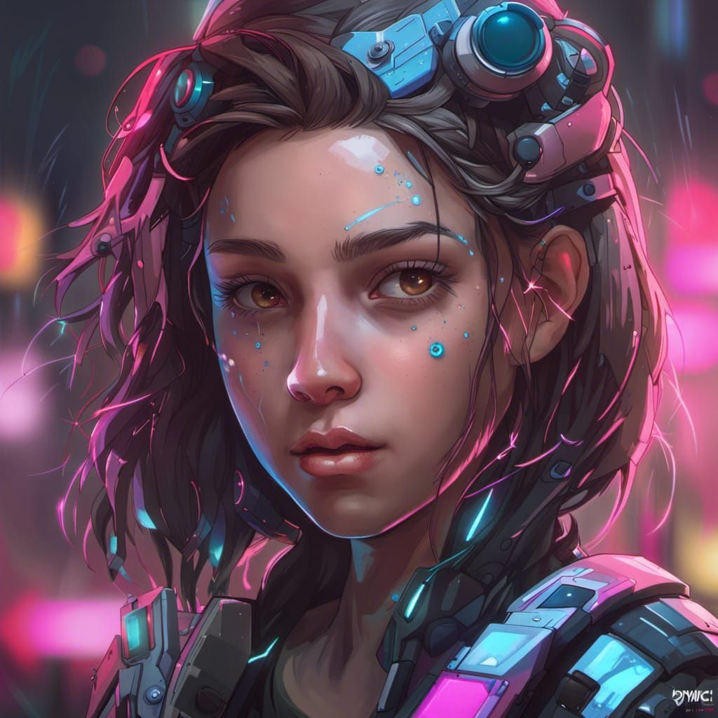 Cyberpunk Girl - AI Generated Artwork - NightCafe Creator