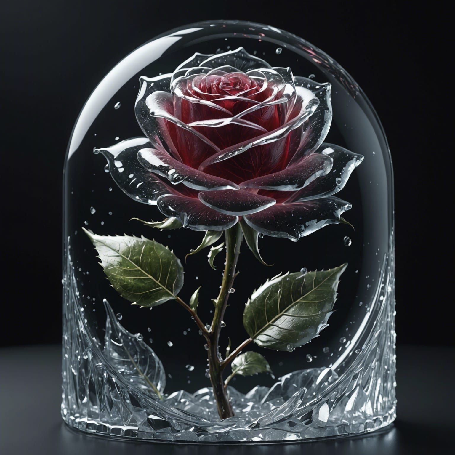 Ice Rose  by @-Hima Boo-
