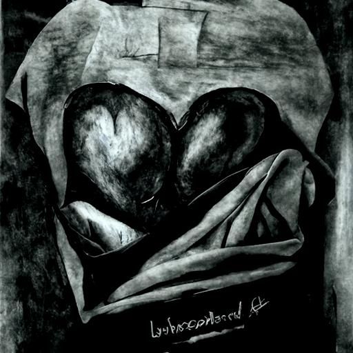 brokenhearted from unrequited love hyperdetailed charcoal dr...