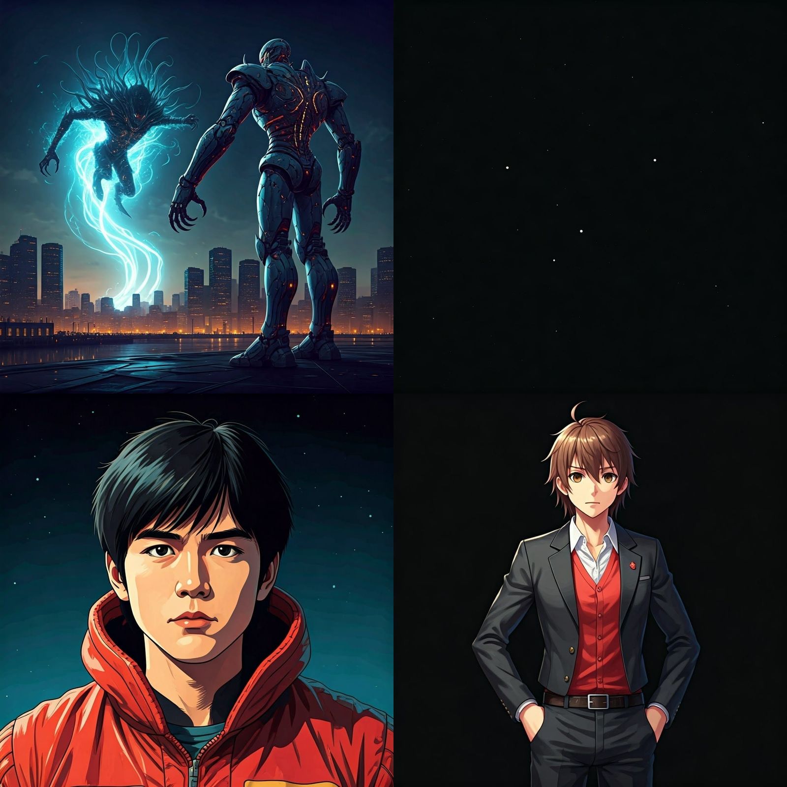 Cyberpunk Alien Invasion Art in Anime Style