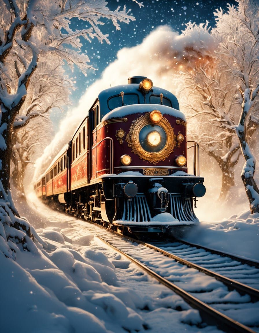 Snow train   by @Toooo