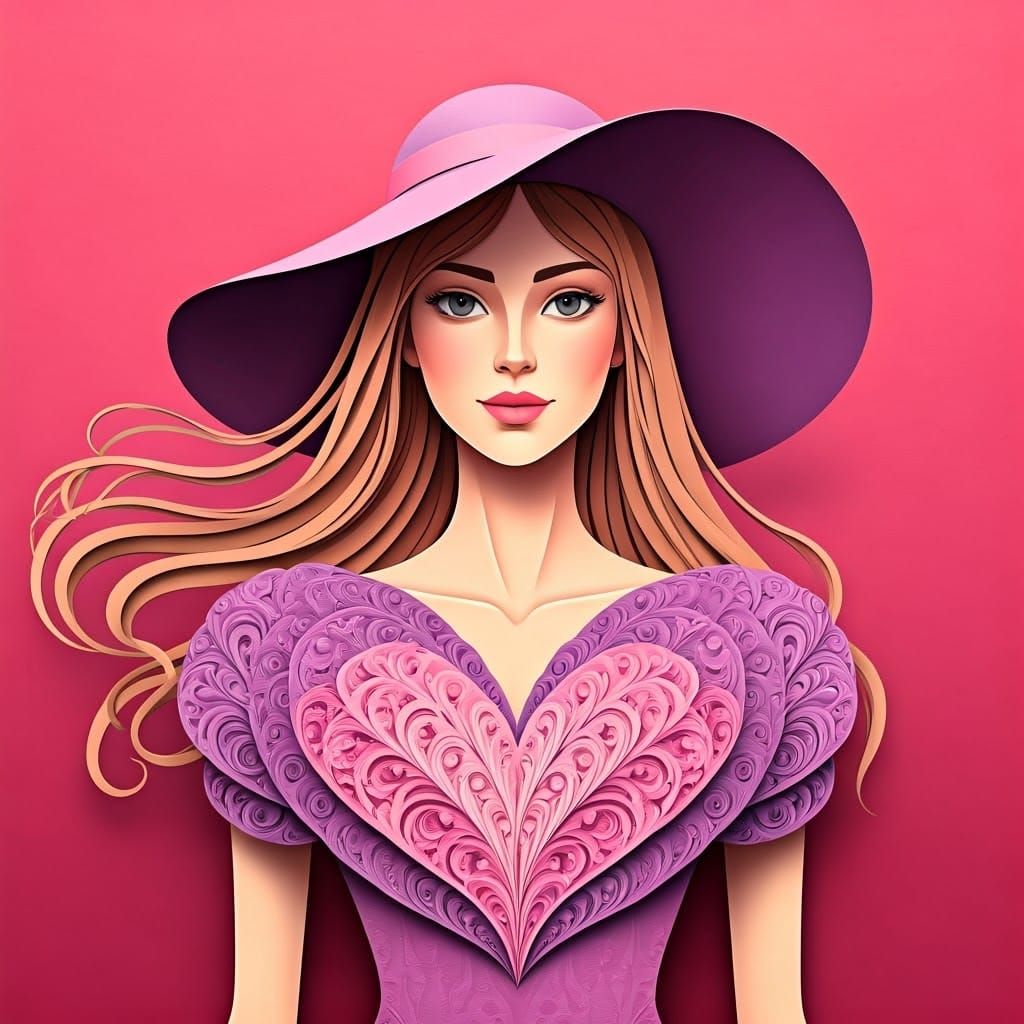 Paper Cuts Woman No. 4 AI Generated Artwork NightCafe Creator