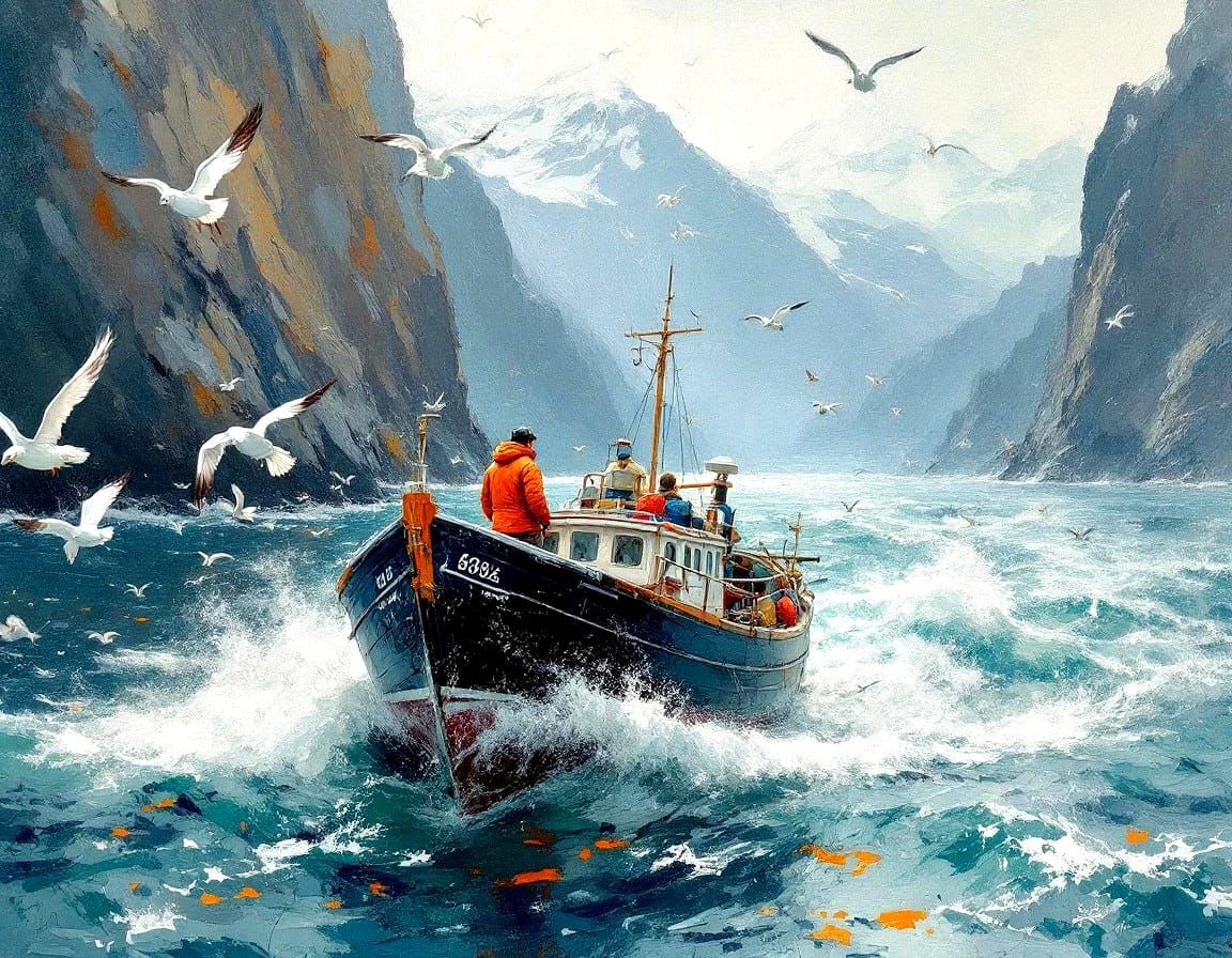 Fishing in the fjords.