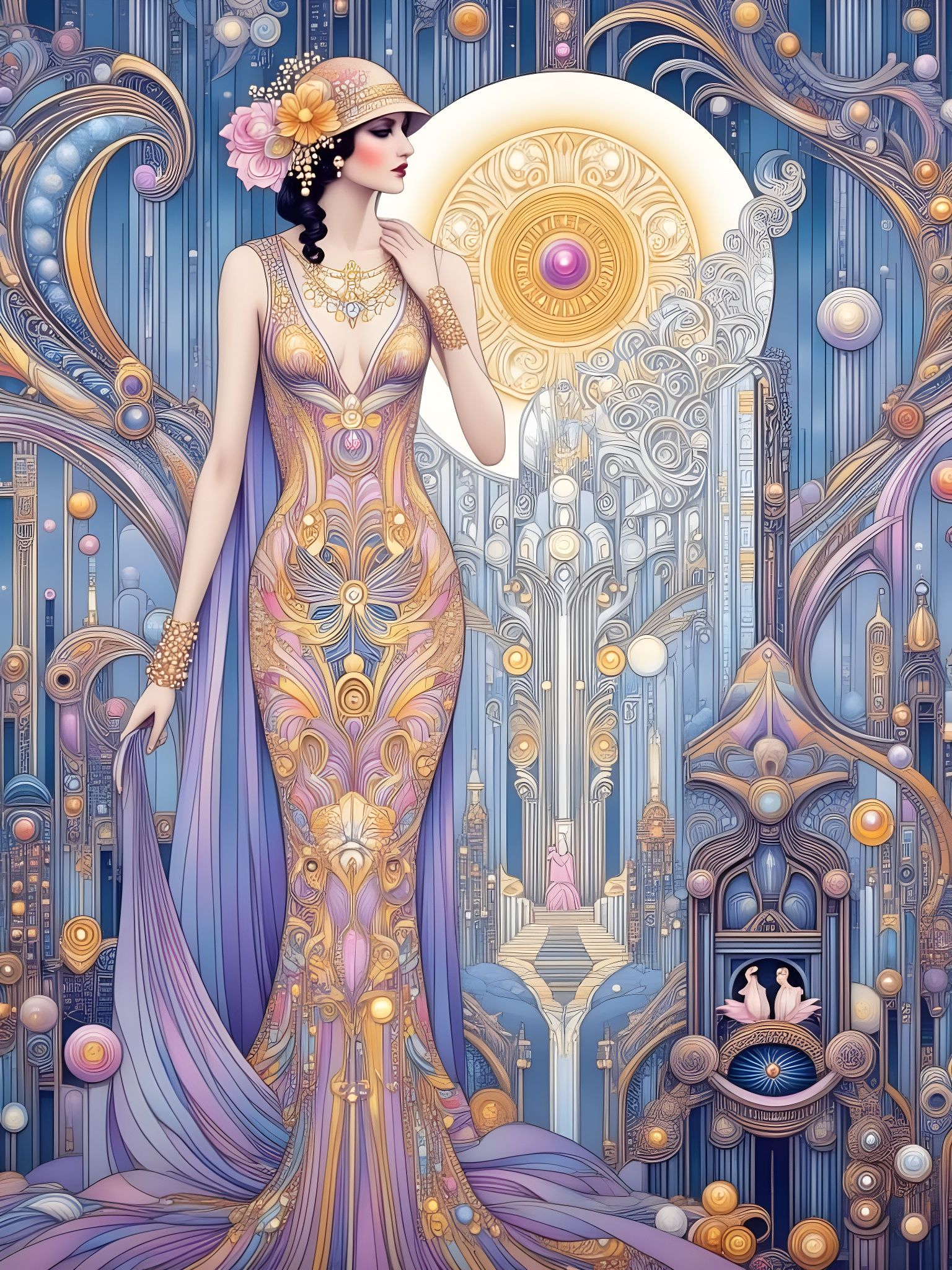 art deco by Erté   by @Georgie