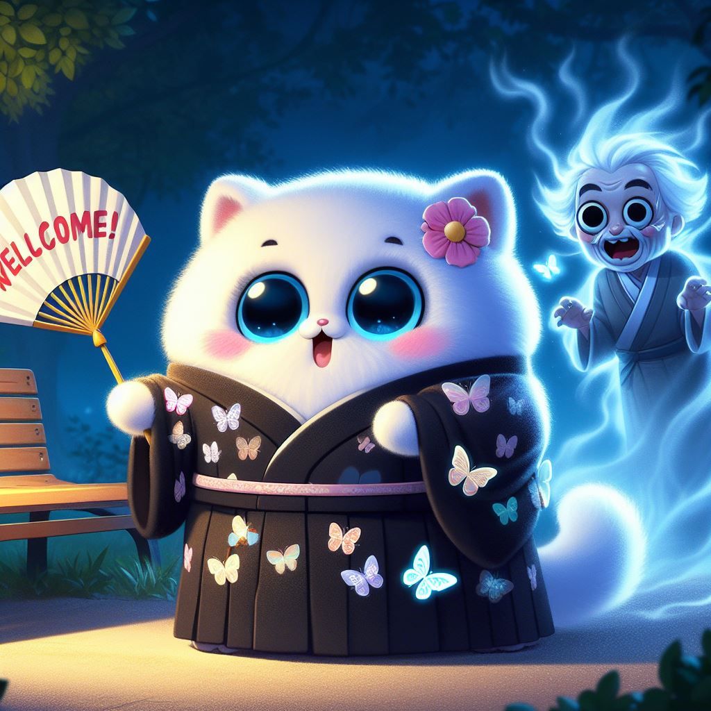 Kitty Shinigami Waiting for Her "Deceased"