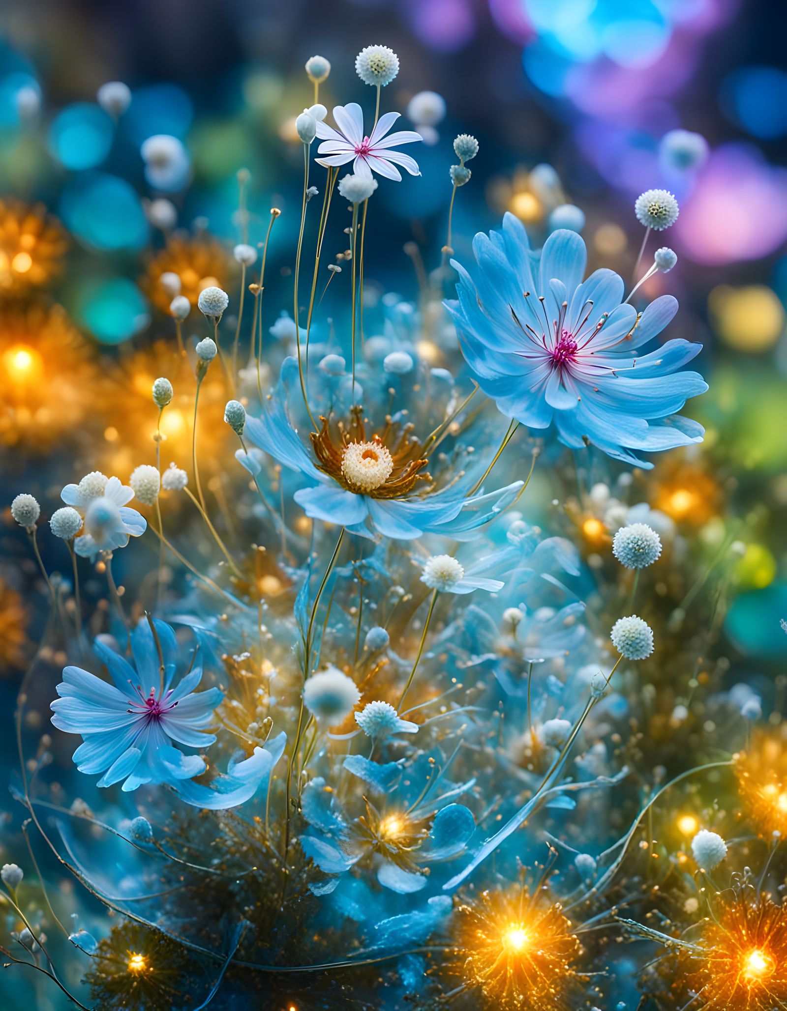 Galactic Blossoms Erupt into Radiant Light