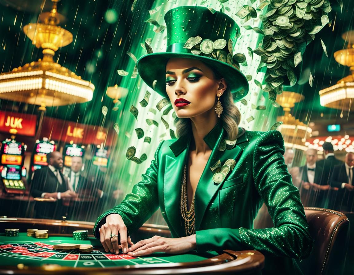 Lady Luck Leprechaun Making it Rain  by @aetherion