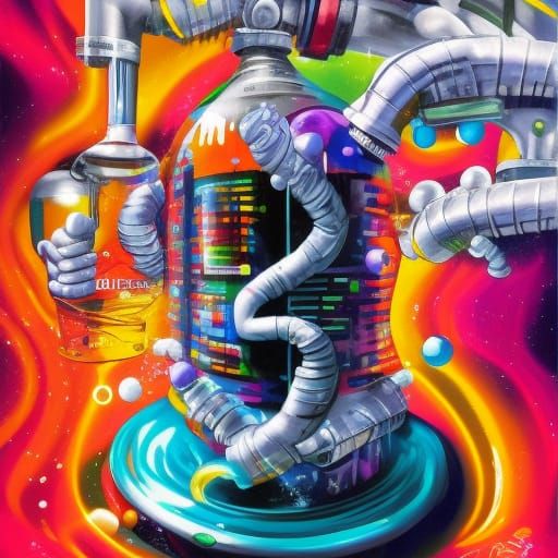 bubbling beakers AI Generated Artwork NightCafe Creator