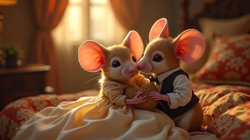 A cozy loving mouse family resting in a tiny hotel with deluxe accommodations!  by @Paul G