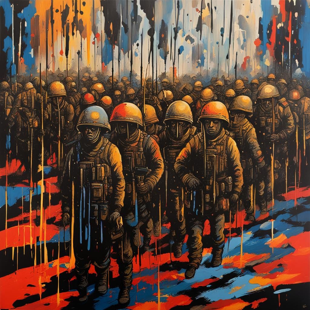 Through Hell we marched, our heads held high against the fal...