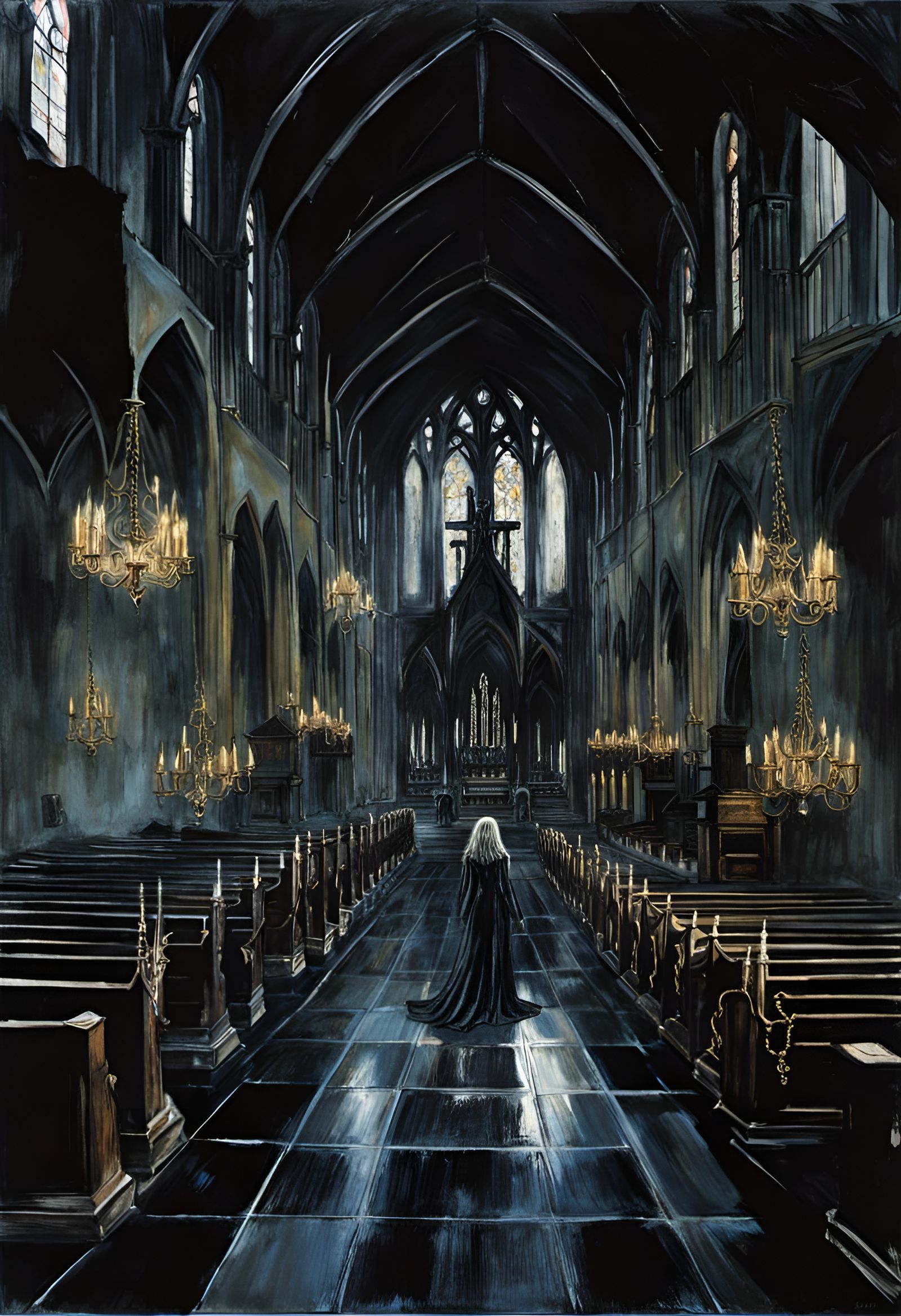 The gothic dark church  by @Mongolius