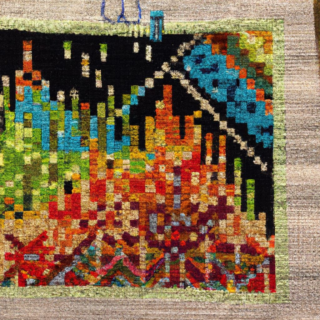 The Joy of Needlepoint in the abstract AI Generated Artwork