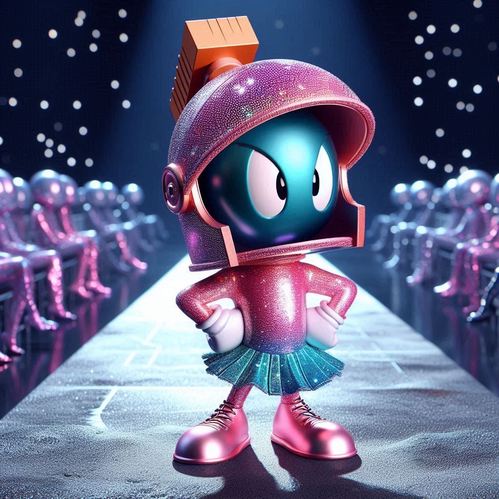 Blue is the new black - work it Marvin!