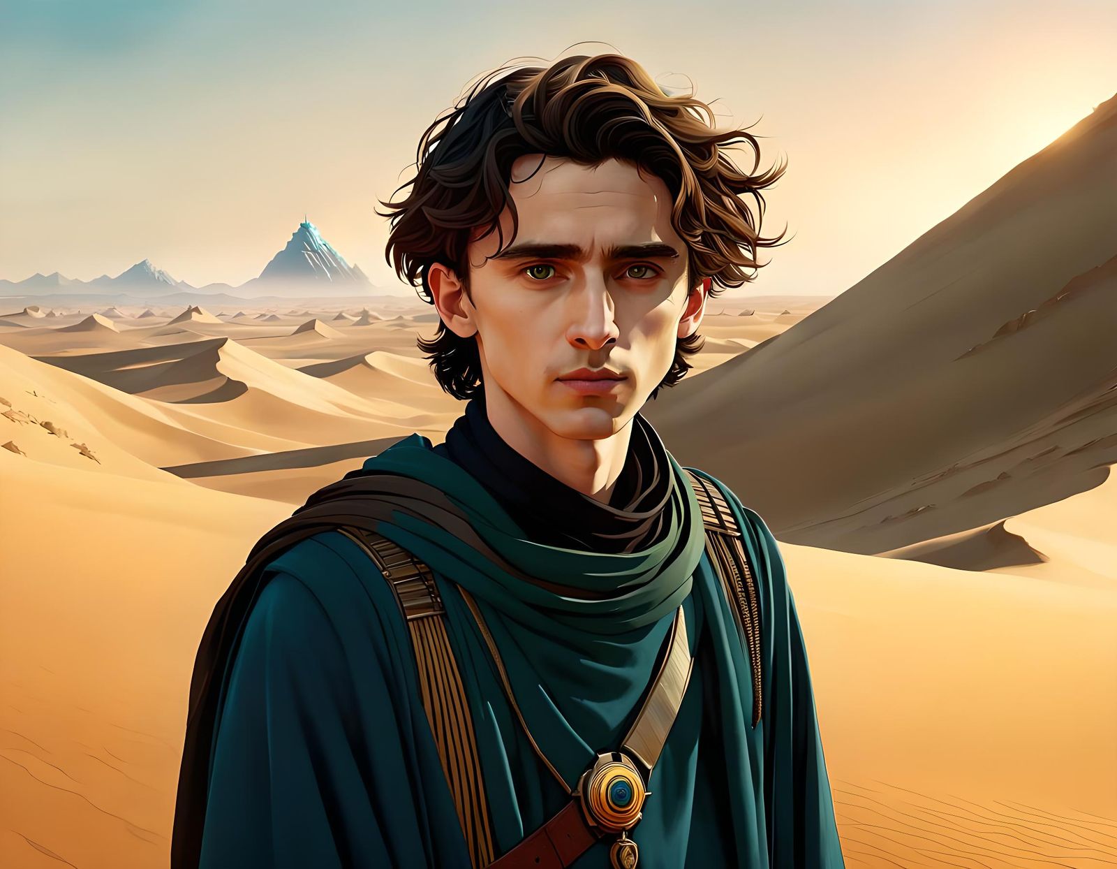 Timothée Chalamet from the movie Dune - AI Generated Artwork ...