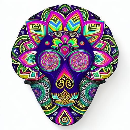 Fancy Zentangled Face
