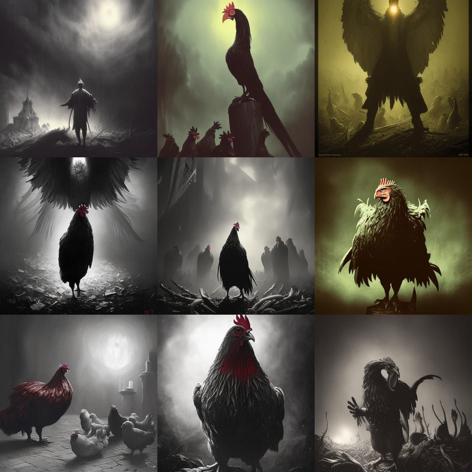 Evil chickens