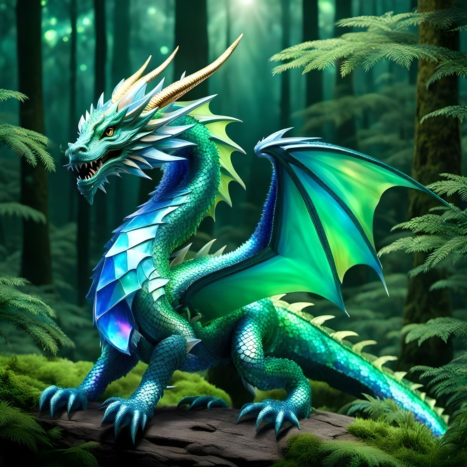 Forest Dragon - AI Generated Artwork - NightCafe Creator