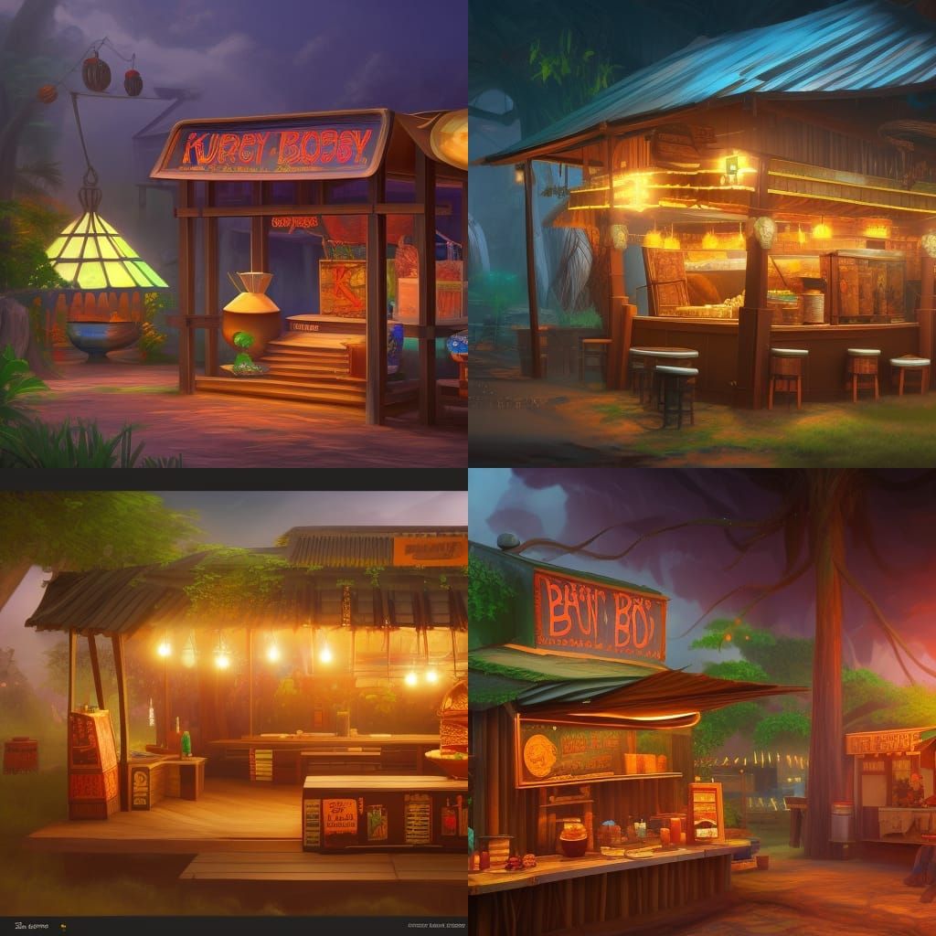 Modern like bahay kubo pastry kiosk