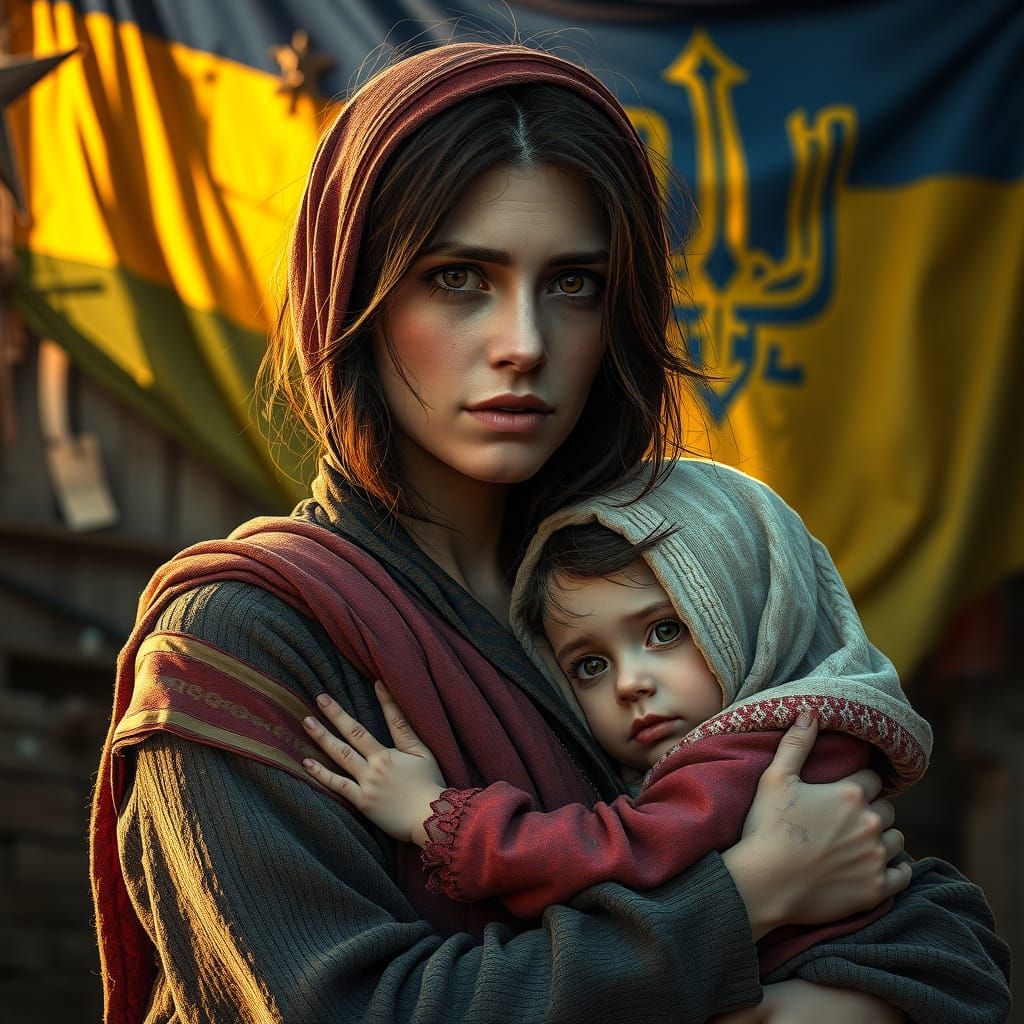 A mother’s love in the face of war  by @Runway Lights 