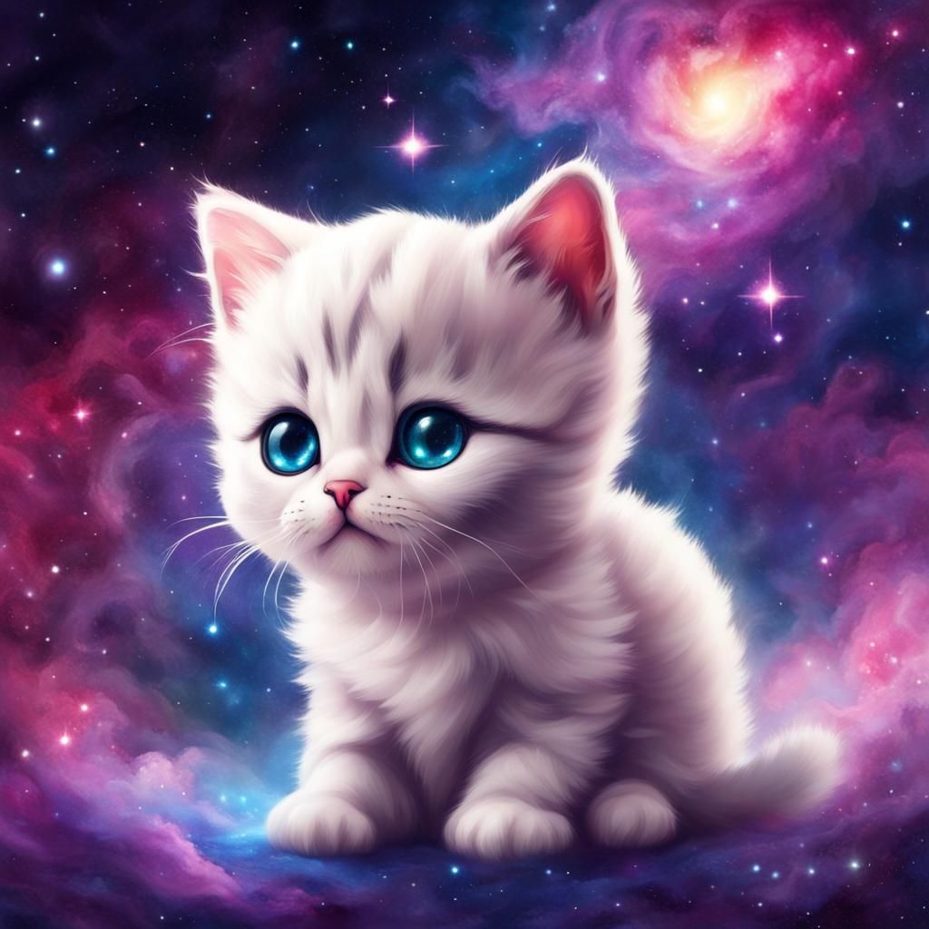 Baby galaxy kitty - AI Generated Artwork - NightCafe Creator