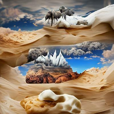 Where the desert and snowy mountains collide