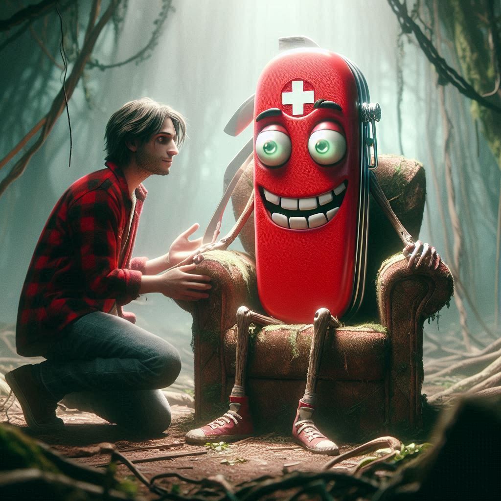 Inspired by the movie "Swiss Army Man" (2016) directed by Daniel Jean and Daniel Scheinert.