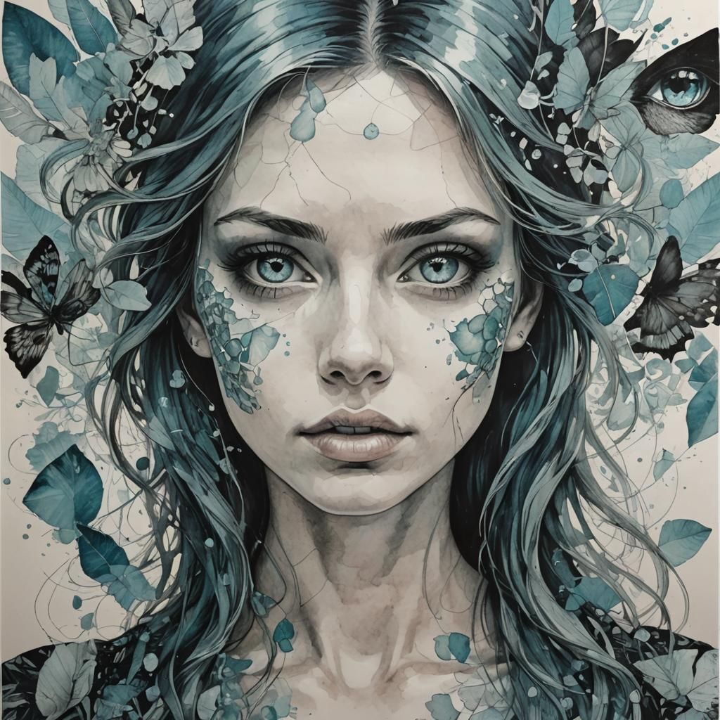 create a full body portrait of a glowing stunningly beautiful angel